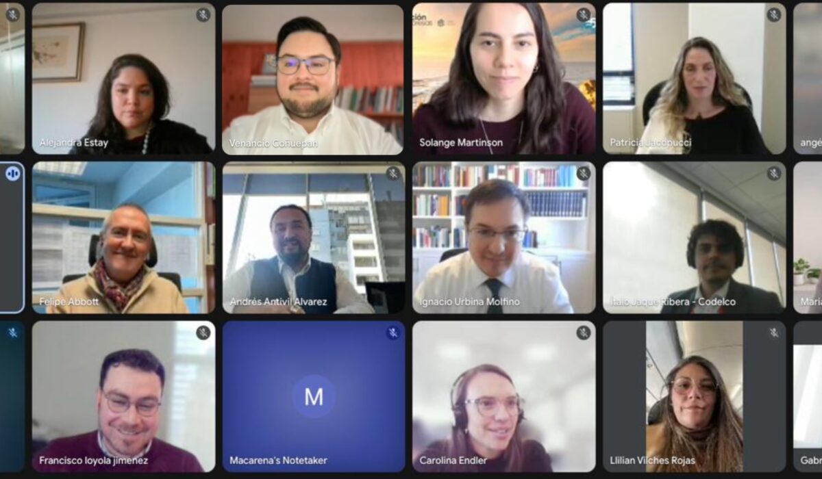 Sesión inaugural del Grupo de Trabajo Chile con 23 participantes